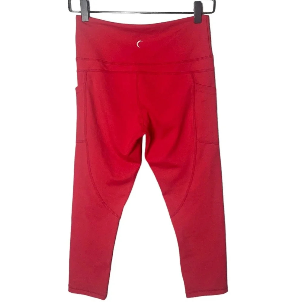 Zyia Active Women’s Red Cropped Pocket Leggings Size 6-8 - Picture 5 of 5